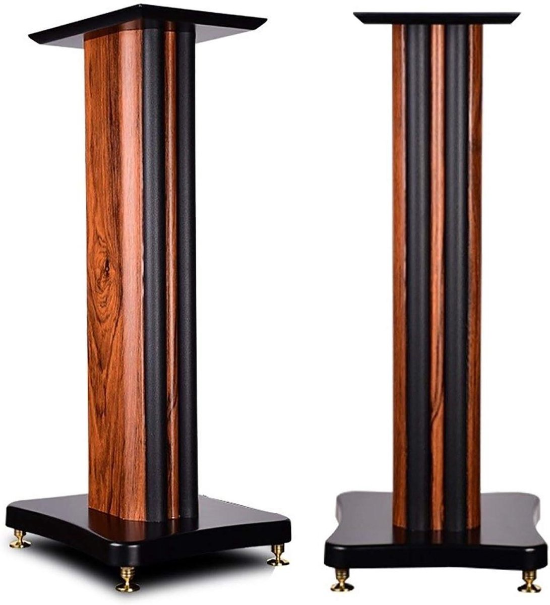 Luidspreker Standaard - Speaker Voet - Betere Audio - Massief Houtvezel - Set van 2 - Zwart