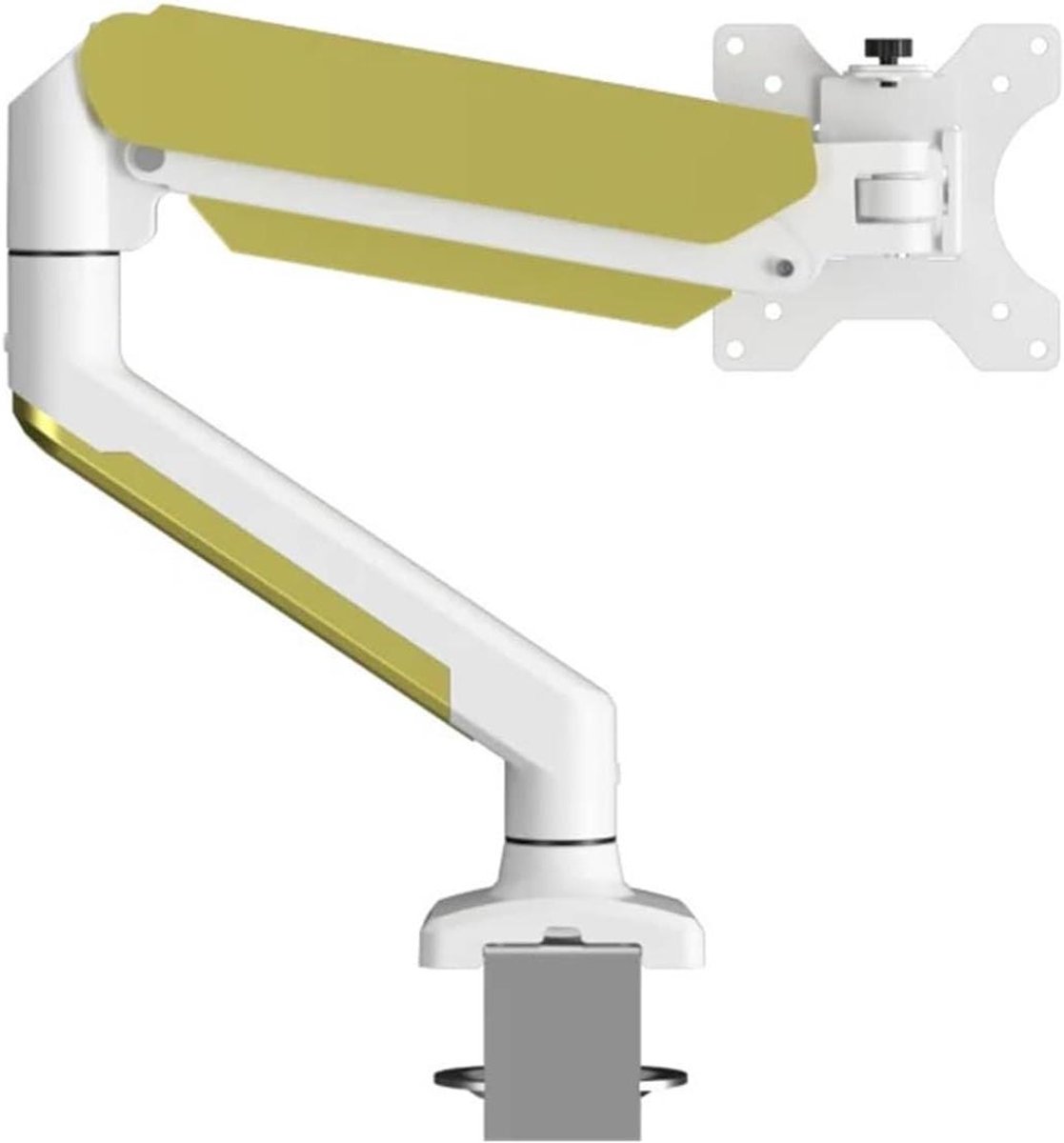 Monitor Arm - Bureauhouder - Werkplek Optimalisatie - Gasveer Verstelbaar - 14-34 Inch - Wit
