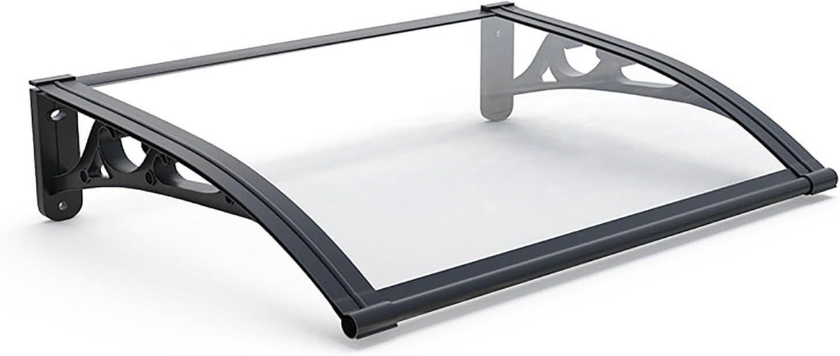 Buitenluifel Polycarbonaat - Deur Overkapping - Huis Beschermen - Ingebouwde Drainage - 60x150 cm - Helder