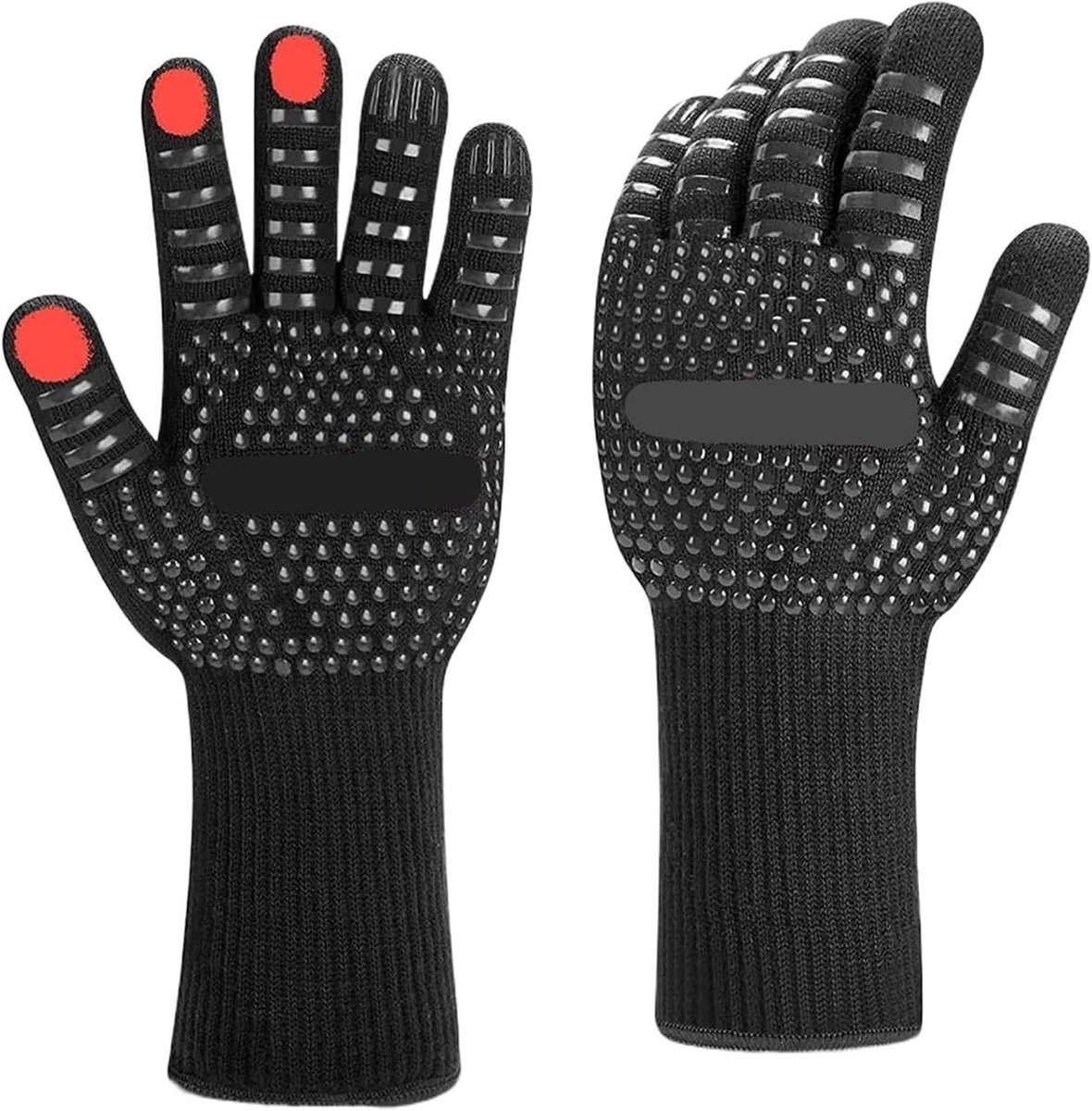 Barbecue Handschoenen - Ovenwanten Hittebestendig - Hete Objecten Hanteren - Hoge Temperatuur Weerstand - One Size - Zwart