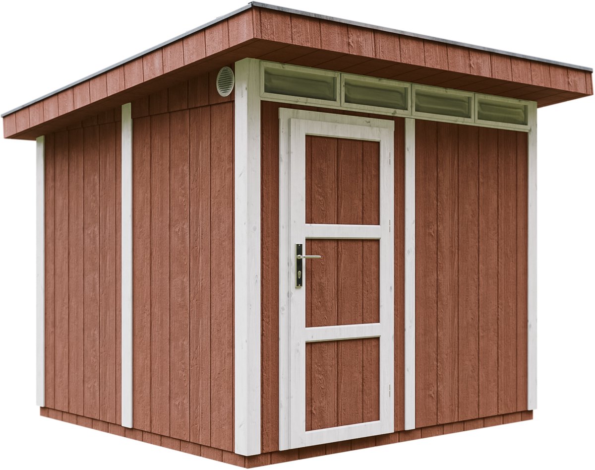Bol.com Timbela M903-REDWOOD RED - LP SmartSide Tuinhuis op houtbasis - 6 m² - 294x279xH237 cm - met vloer en verf aanbieding