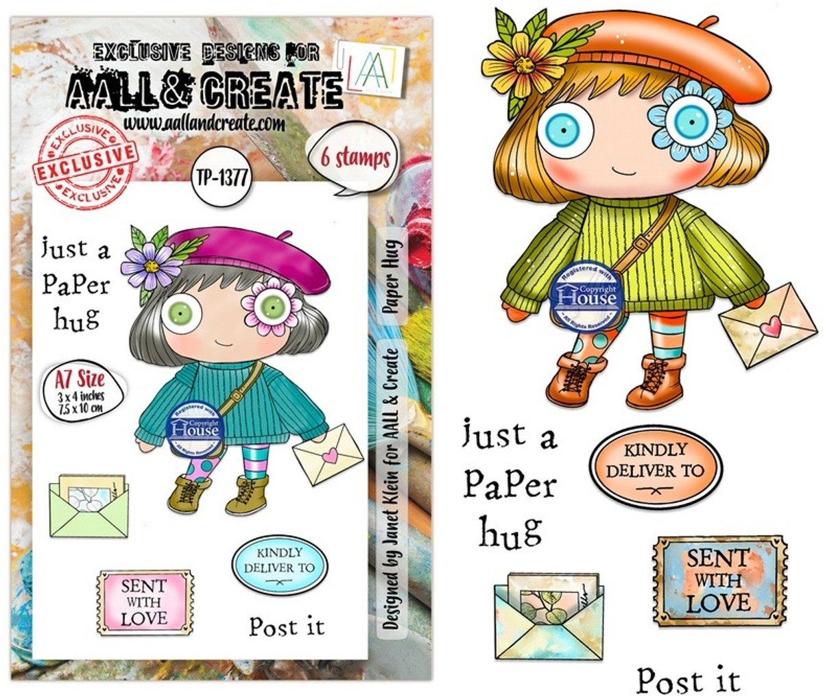 Aall & Create clearstamps A7 - Paper hug
