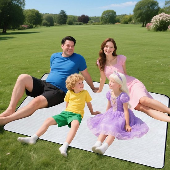 Camping foliemat - Slaapmat picknickdeken - Outdoor activiteiten - Effectief waterbestendig - 200 x 200 cm - Zilver van Camping — afbeelding 4