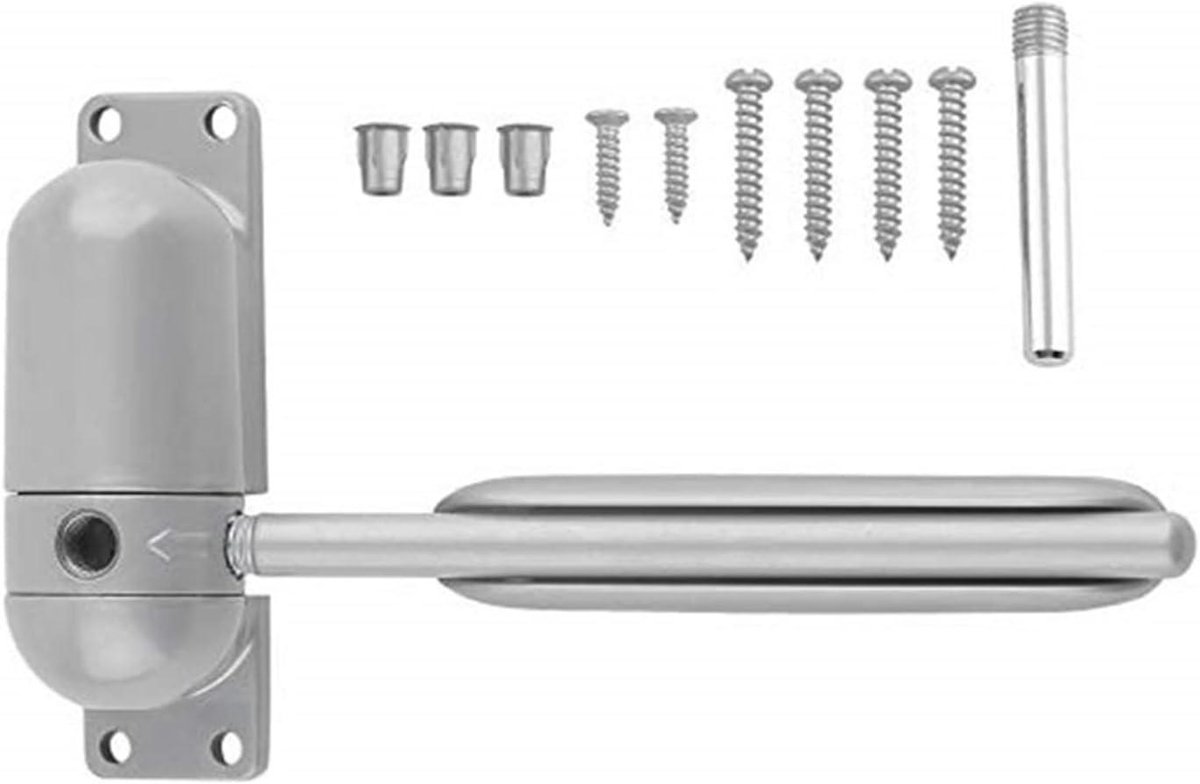 Deurdranger - Automatische Deuropener - Veilig Sluiten - Verstelbare Sluiting - 10-60KG - Grijs