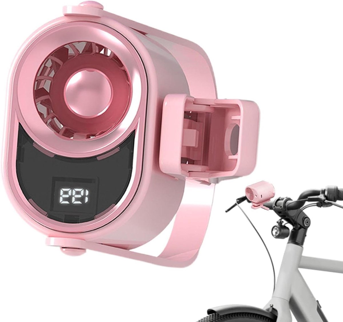 Klemventilator - Mini ventilator - Persoonlijke verkoeling - Instelbare luchtstroom - 78 cm breed - Roze