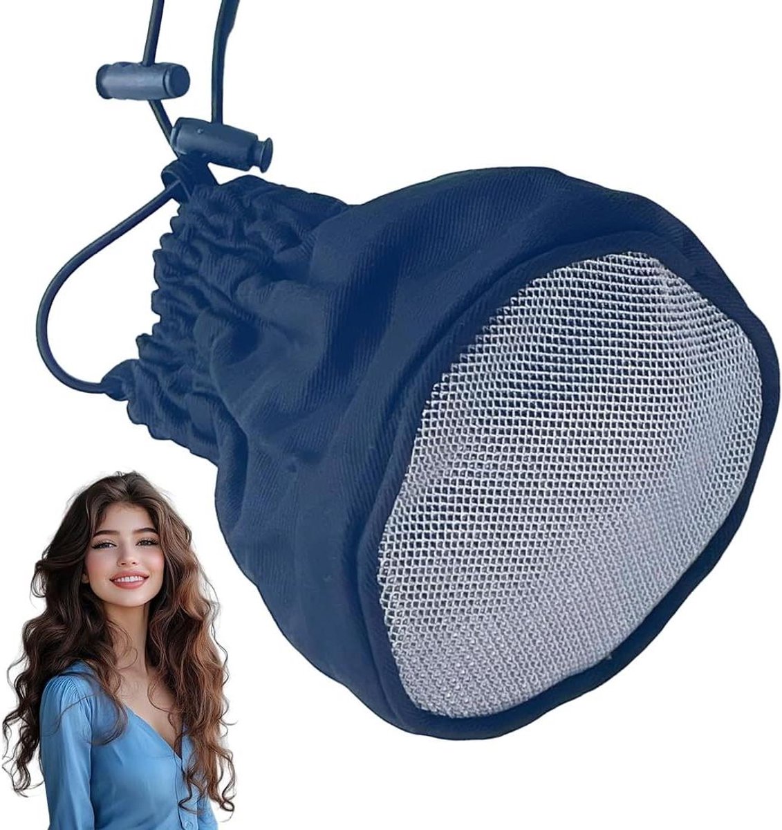Haardroger diffuser - Krul diffuser - Krullen stylen - Verstelbaar trekkoord - 10 x 13 cm - Zilver