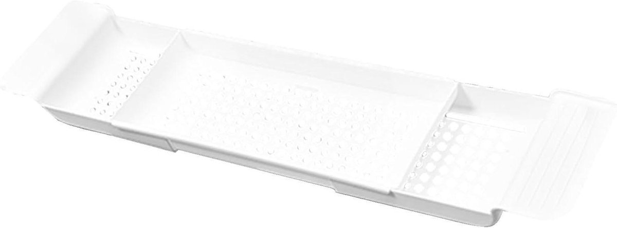 Badkuipbak - Badplank Badtafel - Ontspannen in bad - Telescopisch breedteontwerp - 55-78 cm - Wit