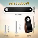 Zwarte leren handgreep van 11cm lang met 38mm schroef.