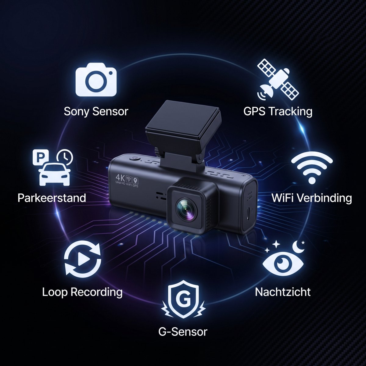 SyncGear 4K Dashcam Pro - Sony sensor, 5GHz WiFi thumbnail 3