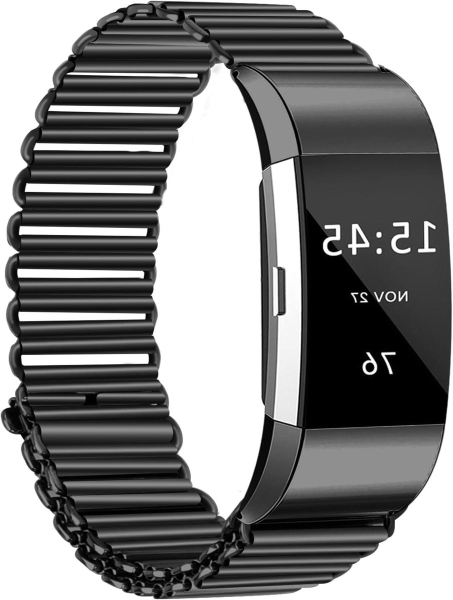 Smartwatch Band - Polsband Horlogeband - Sporten en Dagelijks - Verstelbaar Ademend Metaal - Polsomtrek - Zwart