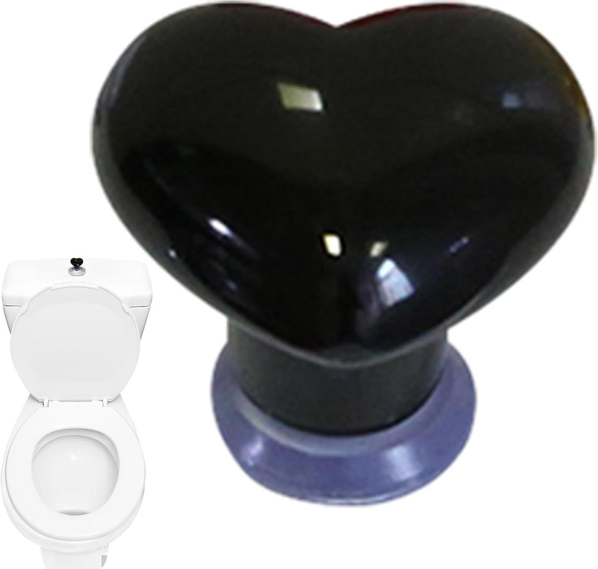 WC Spoelknop - Toiletknop Afvoer - Badkamer Upgrade - Keramische Plaat - 4 x 3.6 x 3.5 cm - Wit