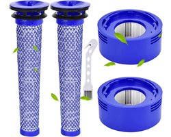 Accessoires voor de draadloze handstofzuigers Geschikt voor Dyson V7 en V8: Filters (2 voorfilters + 2 nafilters + 1 reinigingsborstel)