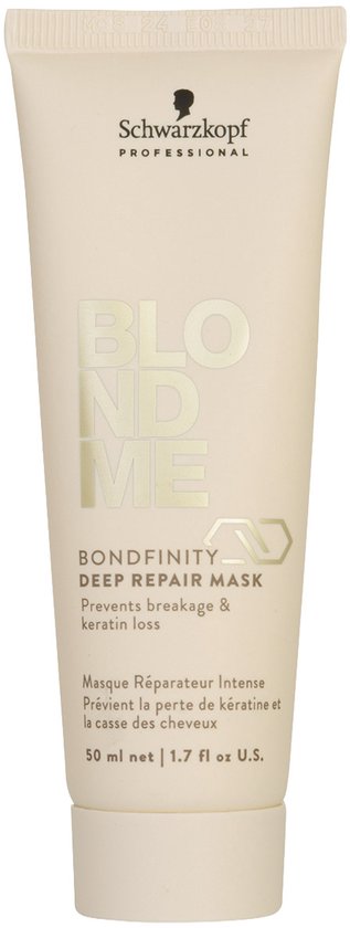 Verpakking van Schwarzkopf Blondme Bondfinity Deep Repair Mask 50 ml.