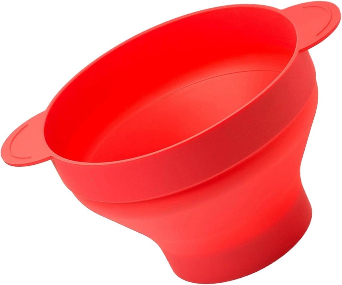 Popcorn Emmer - Snack Bak - Filmavond Thuis - Opvouwbaar Ontwerp - 24x20x5 cm - Rood