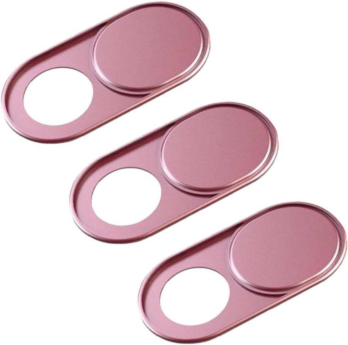 Cameradeksel Set - Webcam Covers - Privacy Beschermen - Ultra Dun Metaal - 3 Stuks - Roze