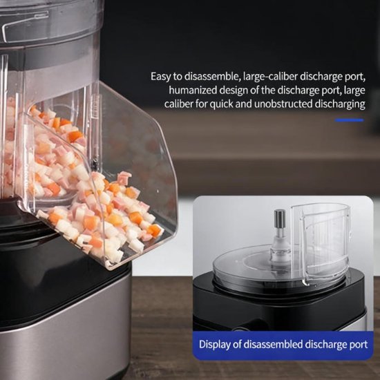 Keukenmachine - Groentesnijder Kaasrasp - Maaltijden Bereiden - 5 Liter Capaciteit - 600W Vermogen - Zilver — afbeelding 3