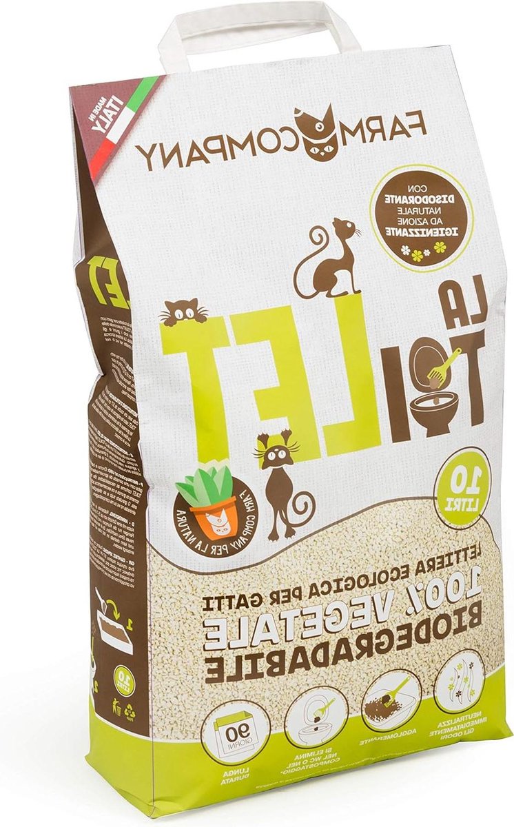 Kattenbakvulling - Plantenvezels - Hygiënisch Werken - Biologisch Afbreekbaar - 10 Liter - Natuurlijk