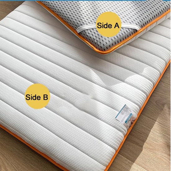 Japanse futonmatras - Slaapmat opvouwbaar - Comfortabel slapen - Extra zacht katoen - 80x190cm - Grijs — afbeelding 2