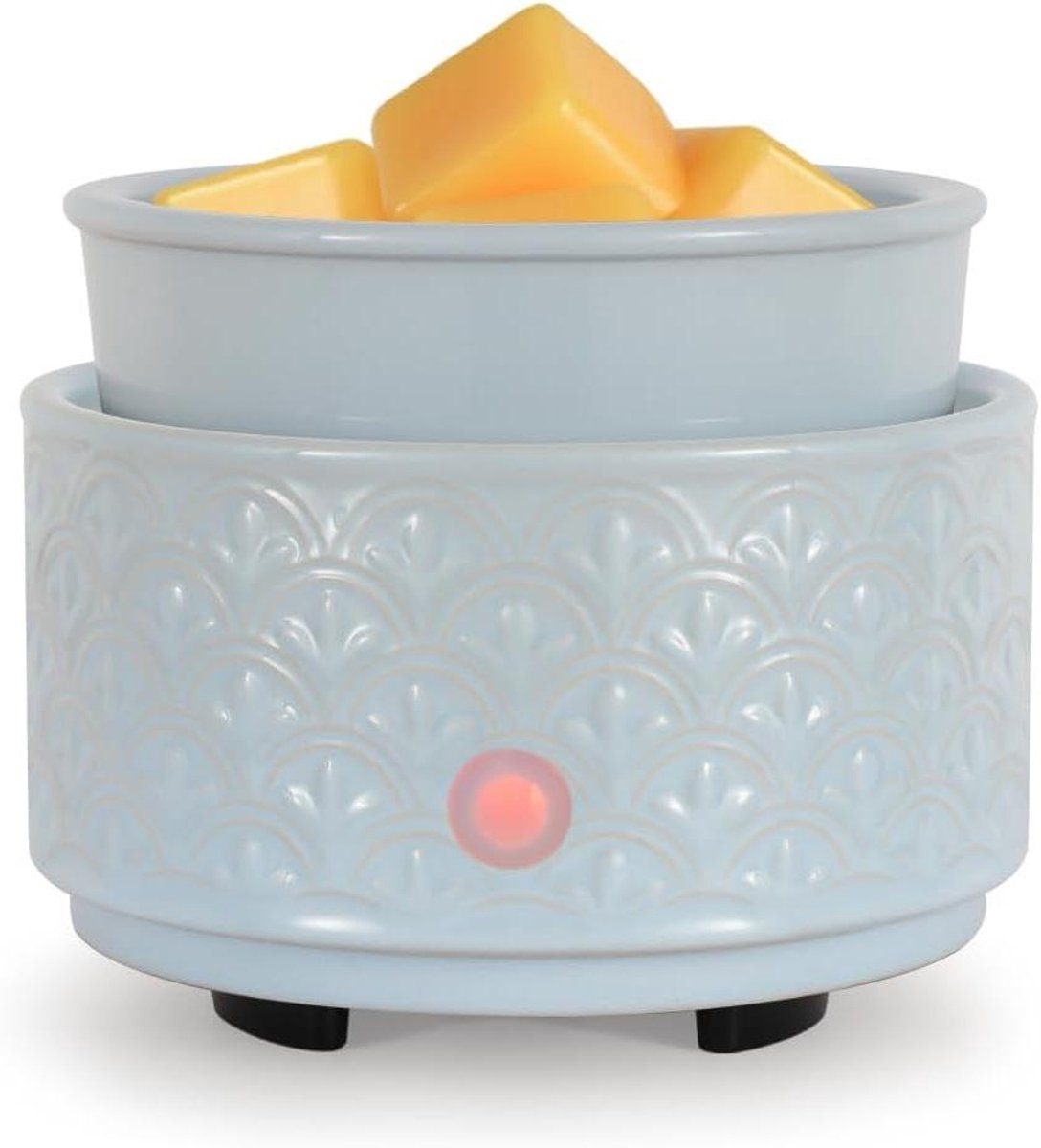 Keramische Wax Warmer - Geurbrander Elektrisch - Huis Verfrissen - Uniek Boom Design - N.v.t. - Blauw