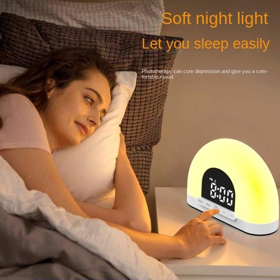 Wekker met Zonsopgang - Wake-up Light Zonlichtwekker - Rustig Wakker Worden - Simuleert Zonsopgang - N.v.t. - Wit — afbeelding 2
