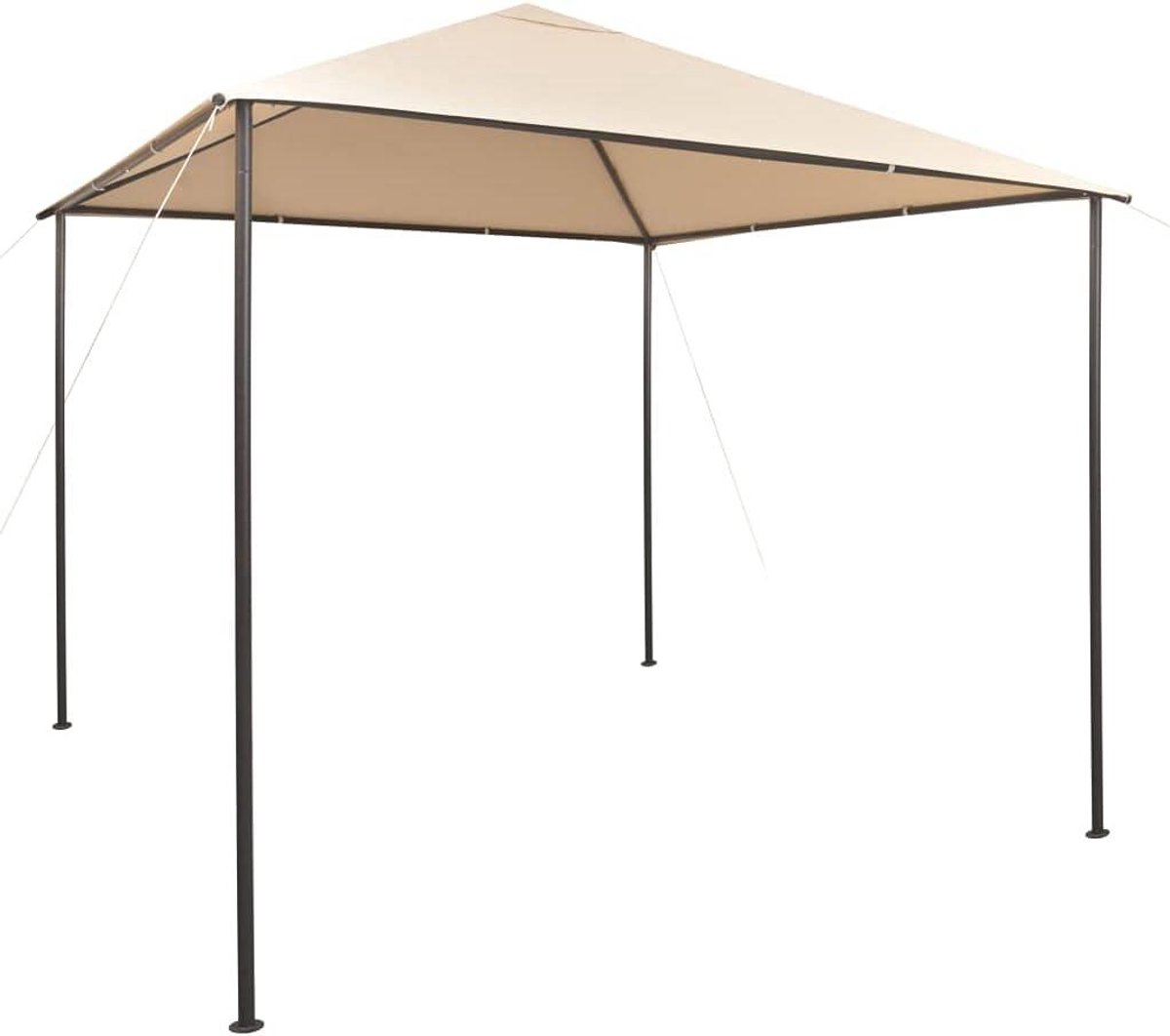 Feesttent Tuinpaviljoen - Partytent Overkapping - Buitenfeesten Organiseren - Waterdicht Oxford Textiel - 3 x 3 meter - Beige