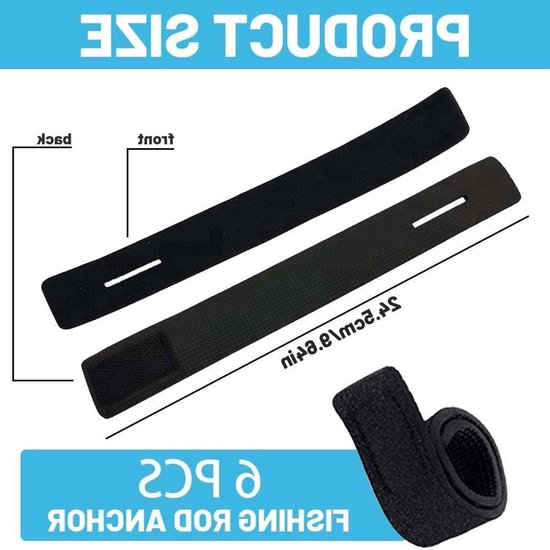 Vijf elastische banden voor hengels, badmintonrackets en golfclubs - Perfecte accessoires voor sportvisserij en outdooractiviteiten — afbeelding 5