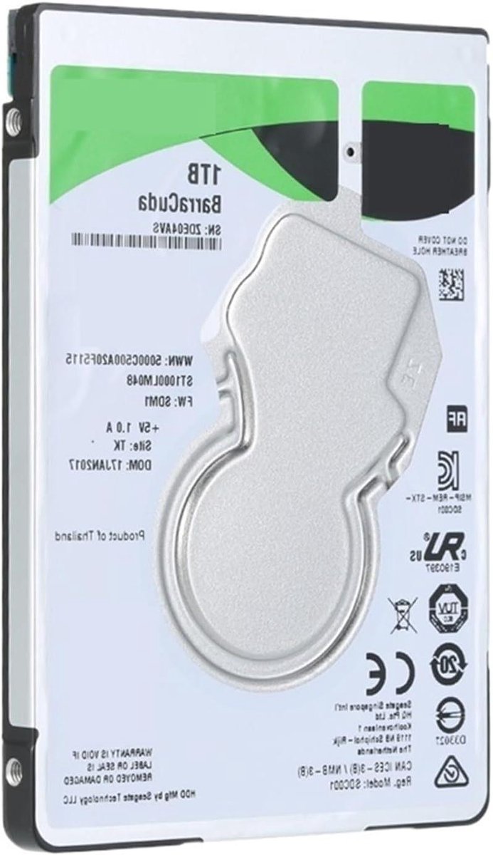 Interne Harde Schijf - Laptop HDD - Opslag Uitbreiden - 1TB Capaciteit - 25 inch 7mm - Niet gespecificeerd