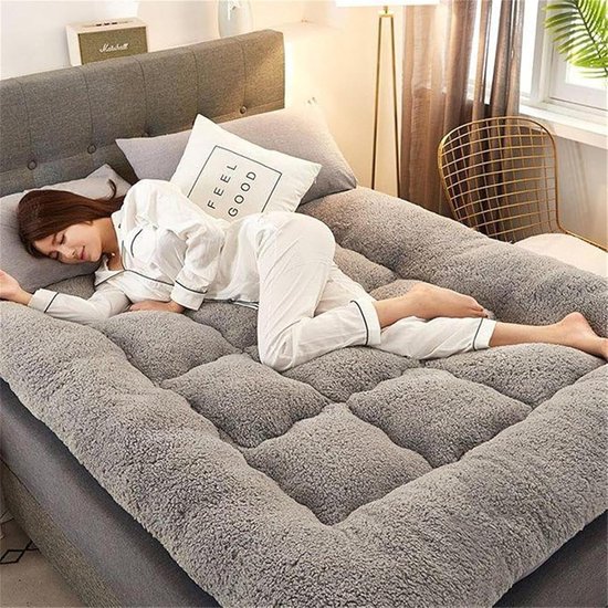 Opvouwbaar Futonmatras - Kampeermatras Slaapbank - Comfortabel Slapen - Ergonomisch Ontwerp - 200 x 120 cm - Wit — afbeelding 3