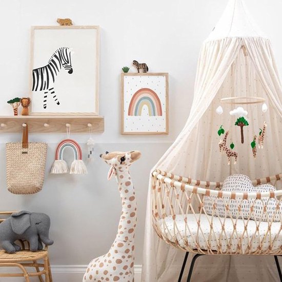 Pluche Giraf - Knuffel Dier - Kinderkamer Decoratie - Duurzame Naden - 40 cm - Bruin — afbeelding 3
