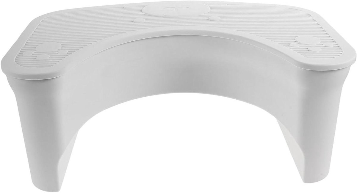Toiletkrukje - Voetensteun Badkamer - Comfortabele Houding - Verbeterde Antislip Grip - 395 x 24 x 16 cm - Wit