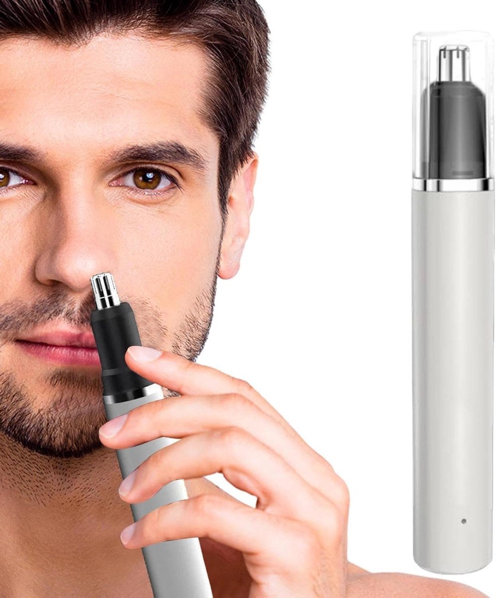 Neustrimmer - Neushaar trimmer - Persoonlijke Verzorging - Veilig en Hygiënisch - 13.9 x 3.3 cm - Wit