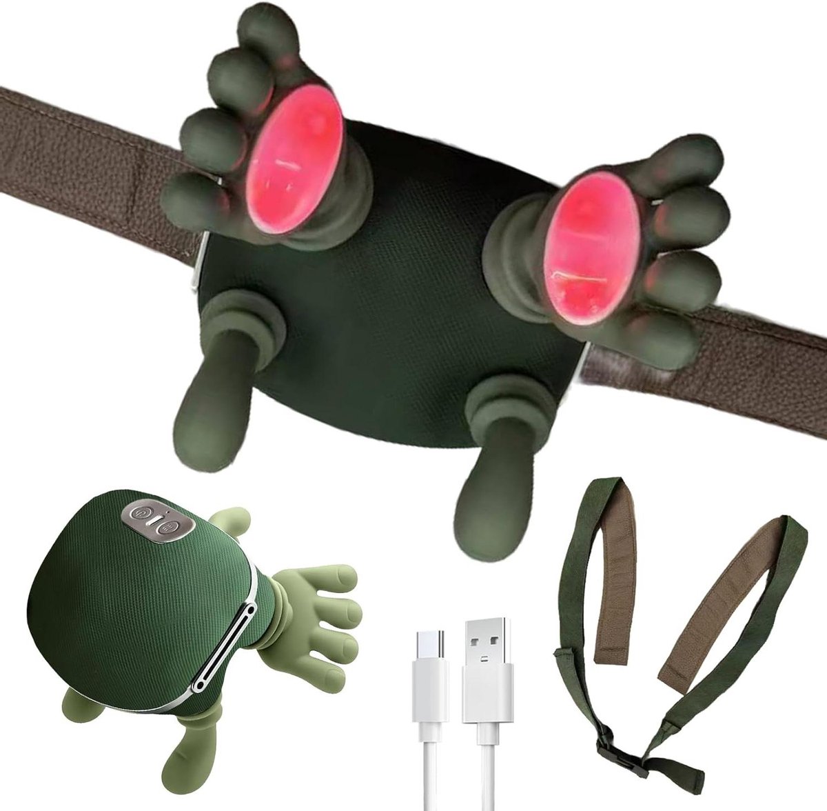 Nek en Schouder Massager - Rug Massager - Spierontspanning - Gesimuleerde Handtechnologie - 20 x 17 x 14 cm - Grijs