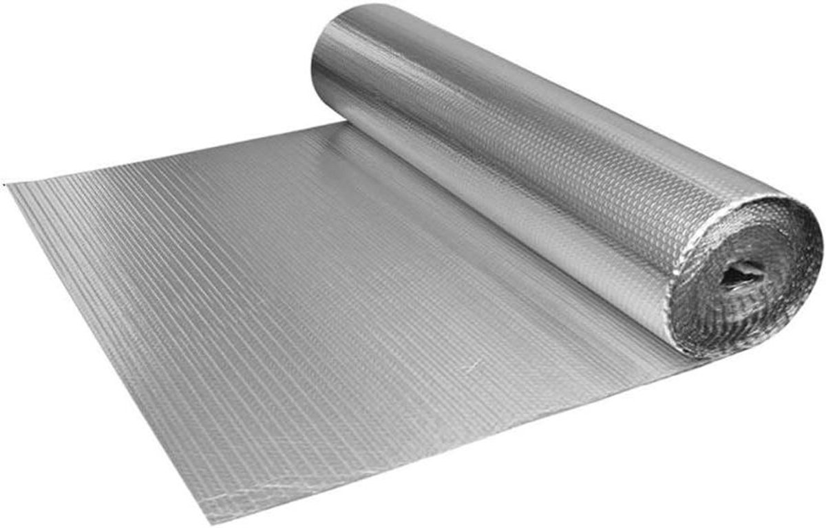 Radiatorfolie - Isolatie folie - Energie besparen - Dubbele bubbel - 1x3m - Zilver