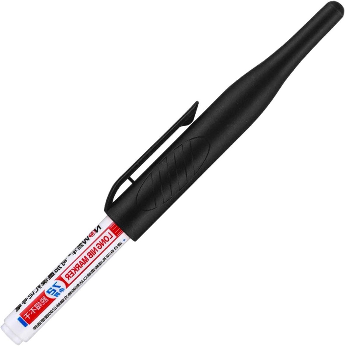 Marker pennen - Diep gat marker - Houtbewerking markeren - Verbeterde precisie - 32 mm penpunt - Zwart