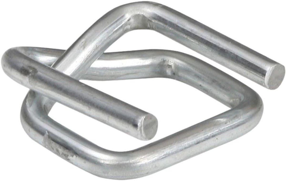 Metalen Gespen - Klemmen Omsnoering - Pakketten Sluiten - Corrosiebestendig Verzinkt - 19 mm 1000 stuks - Zilver
