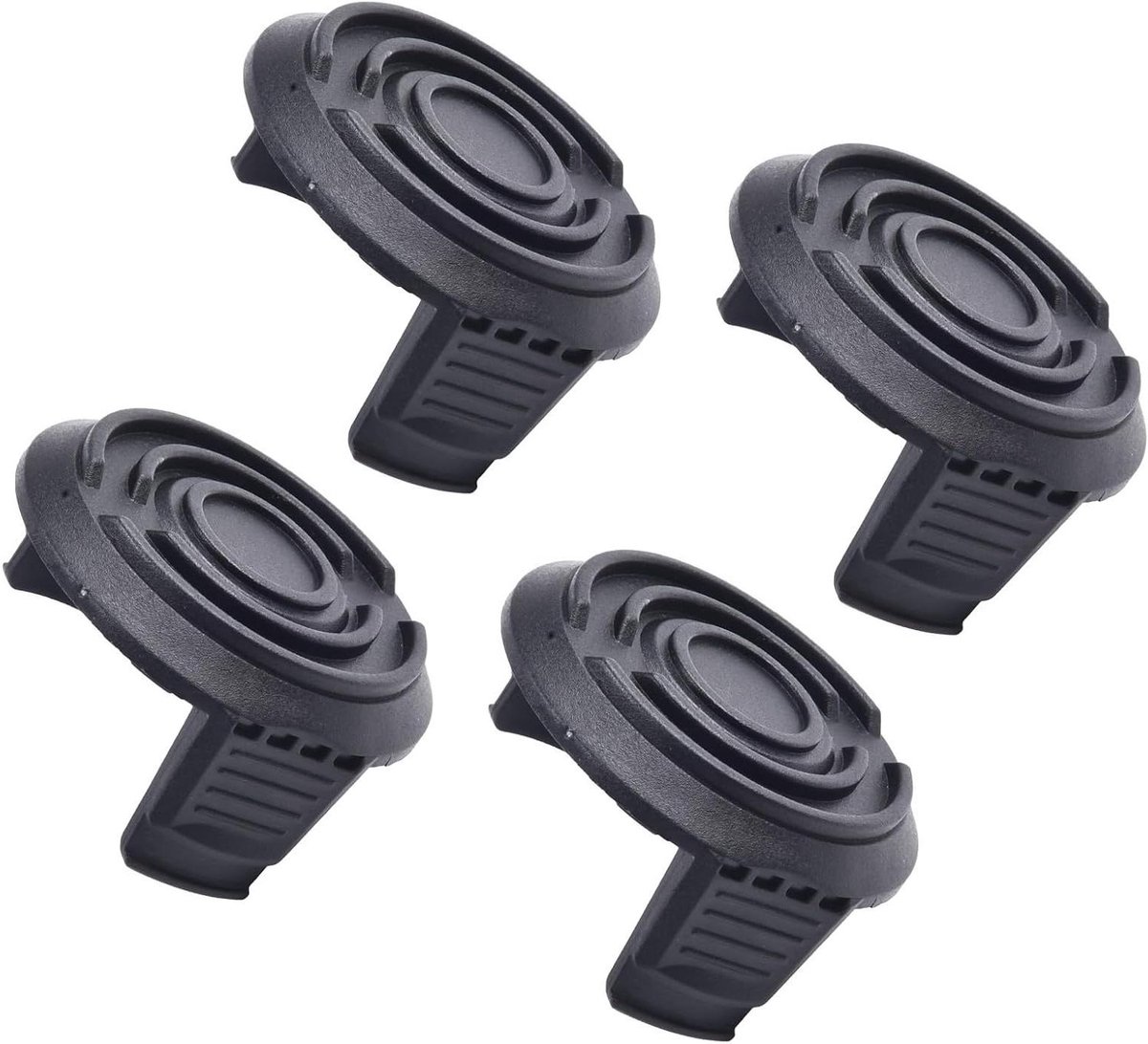 Spoel deksel dop - Trimmer onderdeel - Tuinonderhoud uitvoeren - Nauwkeurige montage - 4 stuks - Zwart
