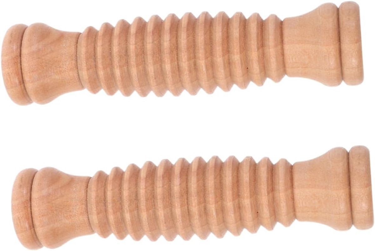 Houten Voetroller - Beenontspanner - Spierontspanning Bevorderen - Meridiaanstimulatie - 12 cm - Kaki