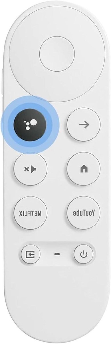 Voice Control Remote - Google TV Remote - Streamen en Bediening - Bluetooth en IR - 8 Meter Bereik - Wit