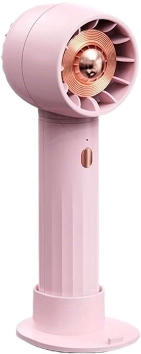 Mini Handventilator - Draagbare Ventilator - Persoonlijke Koeling - Bladloos Ontwerp - 149 x 52 x 52 mm - Roze