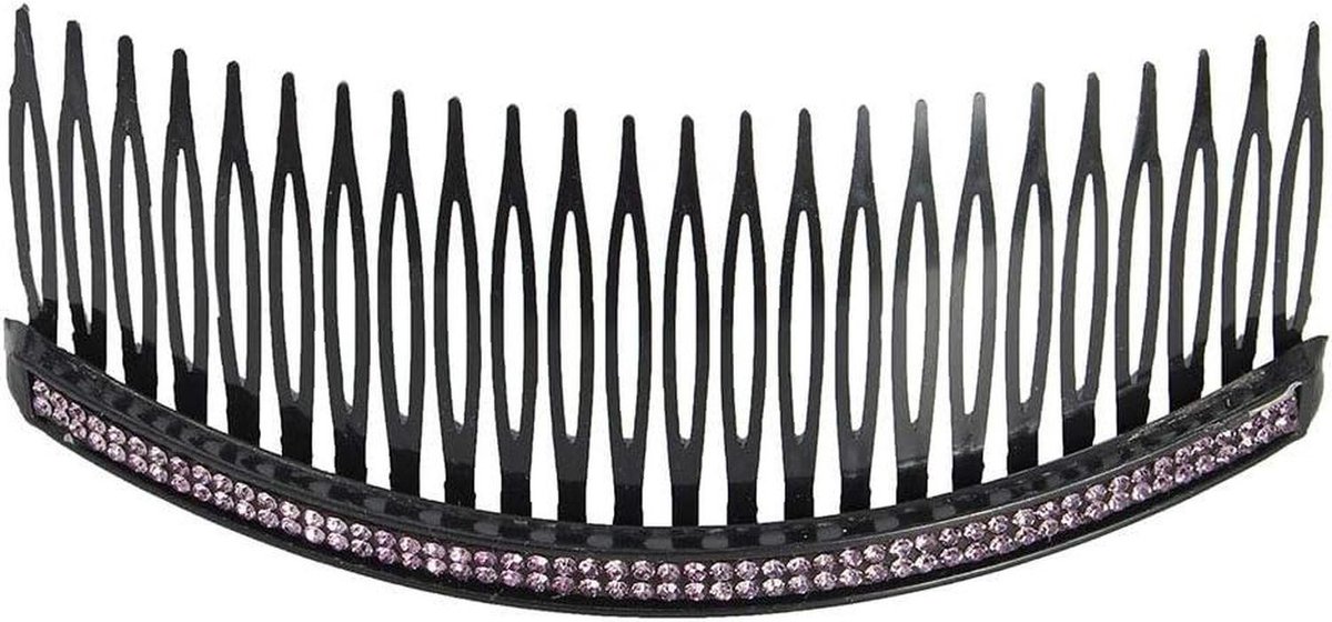 Strass Haarkam - Haaraccessoires Lila - Dagelijks Gebruik - Trendy Design - 115 cm - Lila
