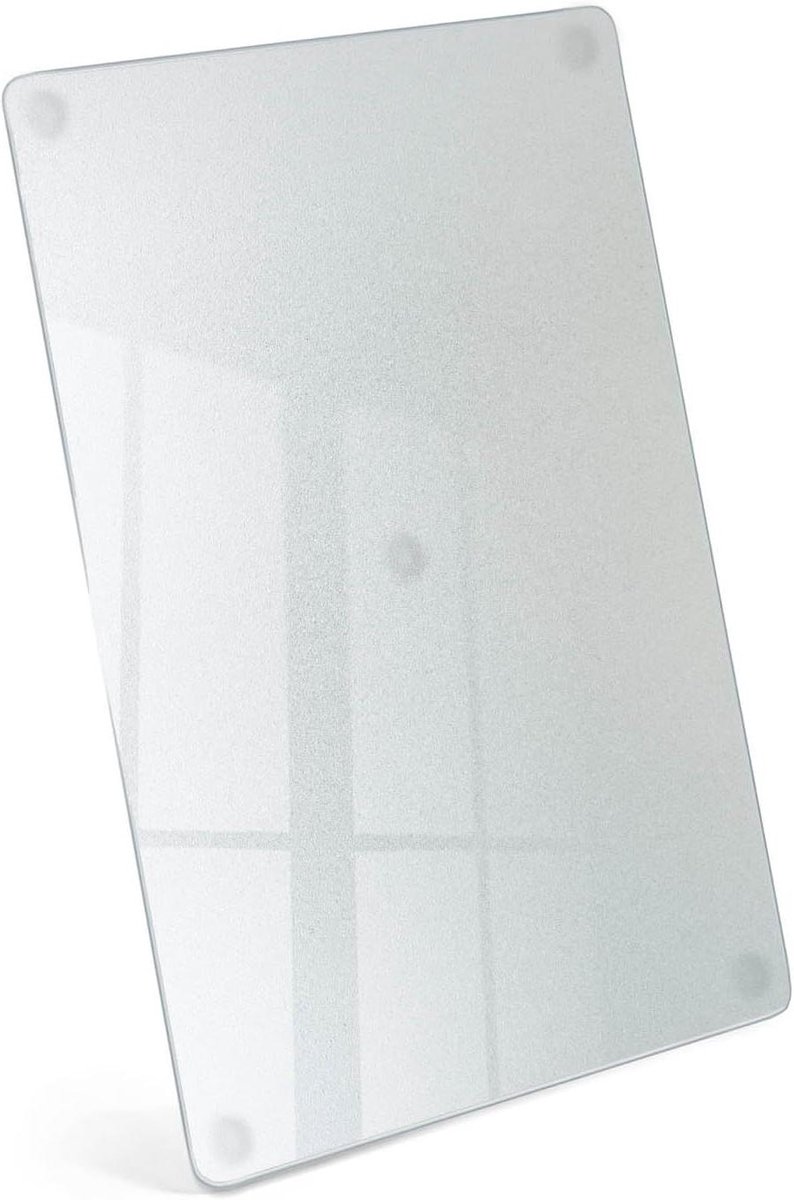 Werkbladbeschermer - Snijplank Matglas - Keukenwerkblad Beschermen - Gehard Glas - 52x30 cm - Melkglas