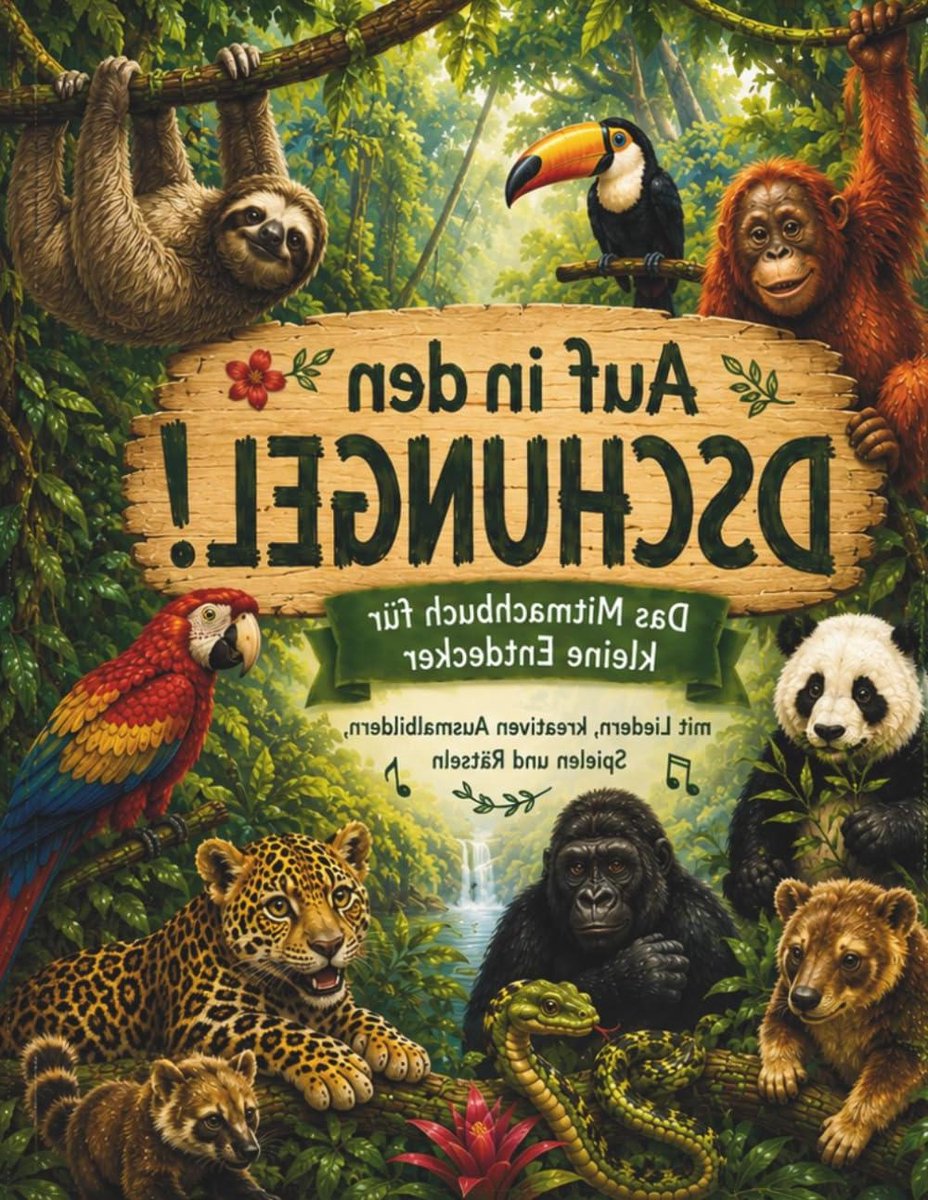 Mitmachbuch Dschungel - Ontdekboek Kinderen - Leren en Spelen - Grote Letter Schrift - 384 pagina's - Multicolor