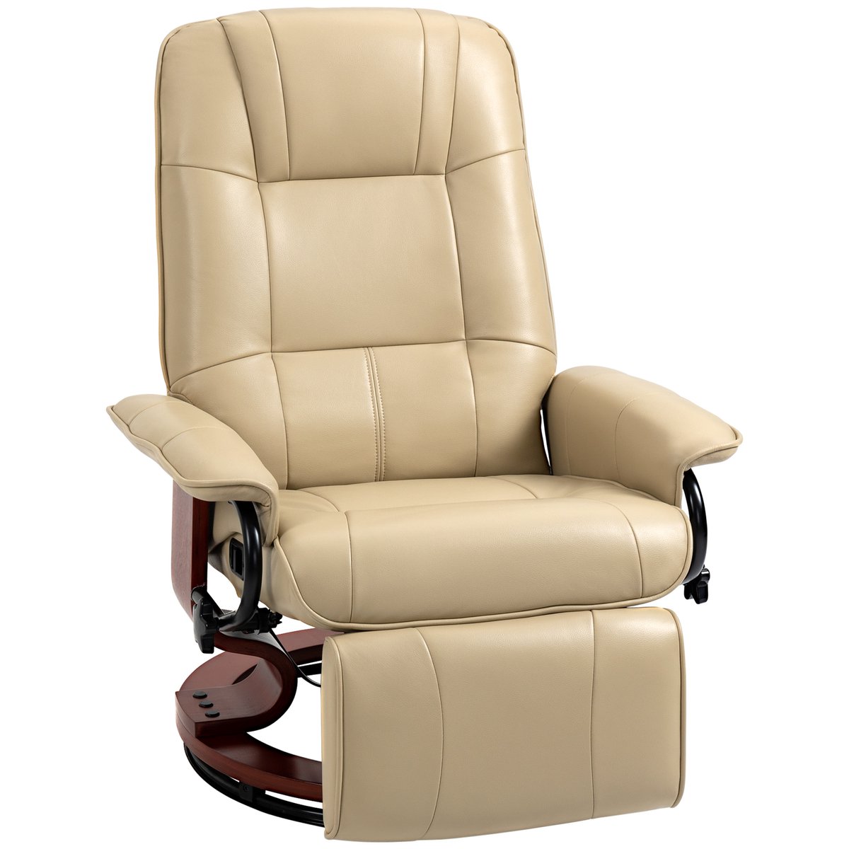 GranMaison Relaxfauteuil - Relaxzetel - Relaxstoel - Fauteuil - Stoel - Met armleuning - Voor één Persoon - Crèmewit