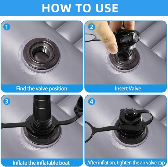 Rubberboot ventiel - Luchtventiel - Waterpret - Betrouwbare afdichting - 22 mm - Zwart — afbeelding 5