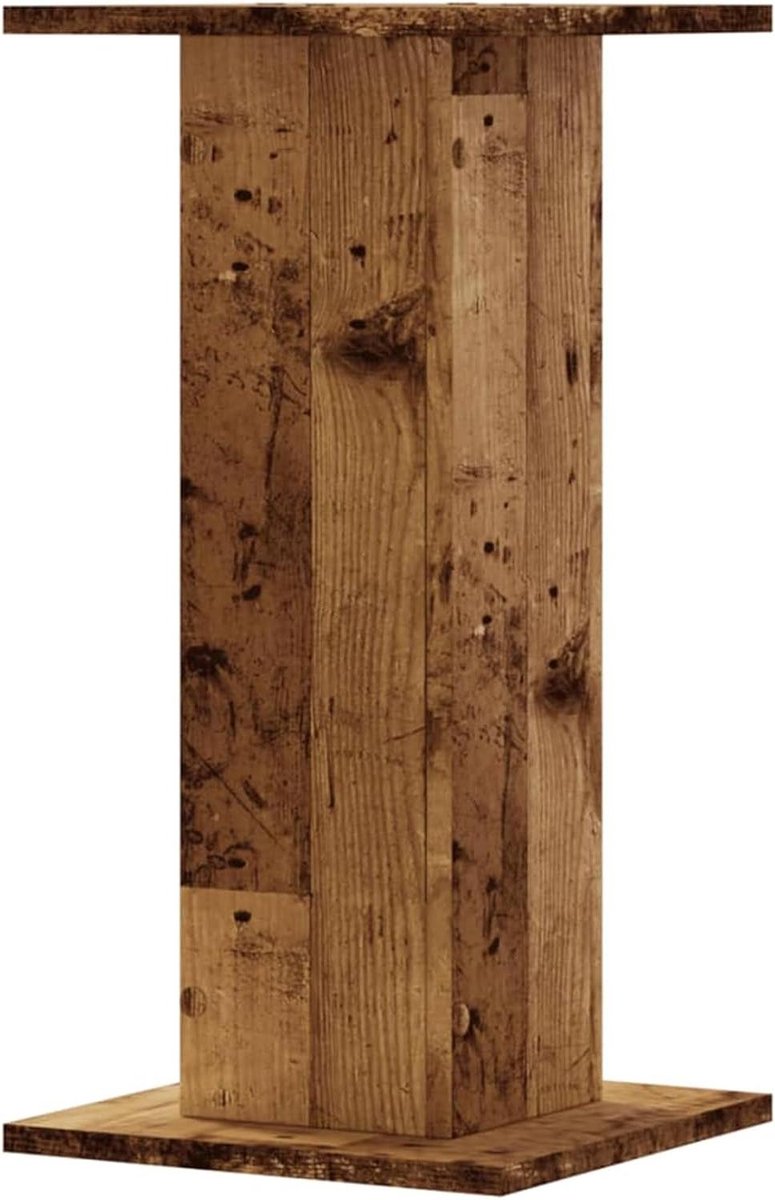 Luidsprekerstandaarden - Speaker Voeten - Muziek Luisteren - Hol Ontwerp - 60 cm Hoog - Oud Hout