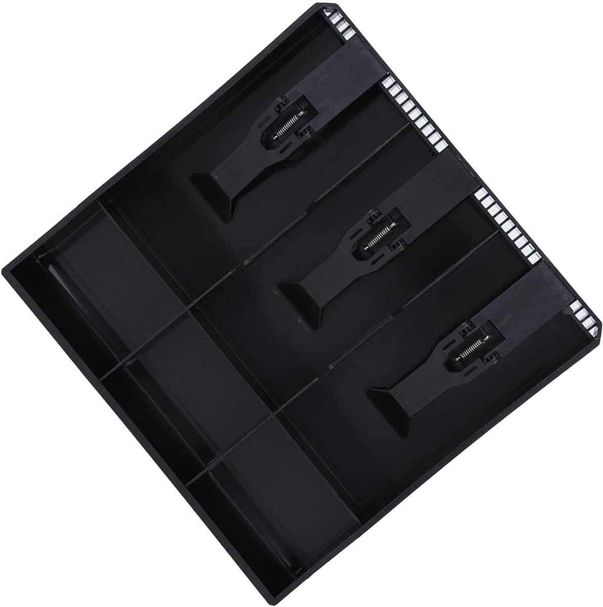 Kassa Inzetbak - Geldlade Organizer - Efficiënt Geld Beheren - Sterke Veerklemmen - 96 x 96 Inch - Zwart