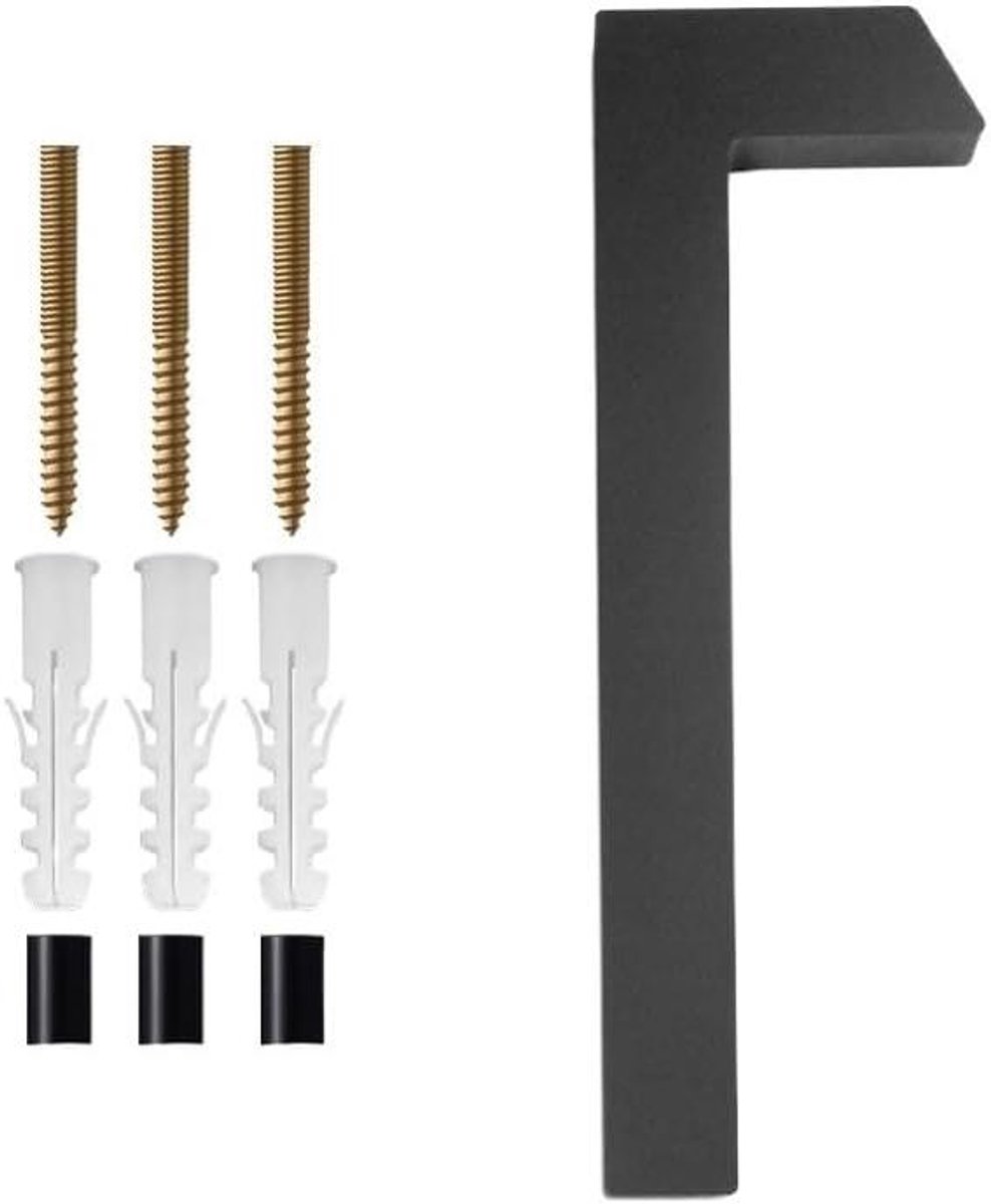 Metalen huisnummers - Moderne cijfers - Voordeur decoratie - Zwevend effect - 125mm hoog - Zwart