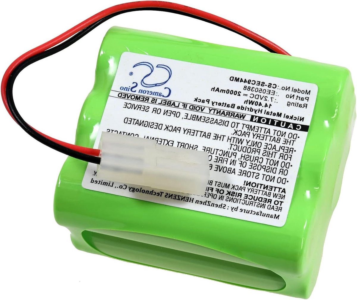 Batterij voor weegschaal - Accu vervangend - Apparaat voeden - 7.2 Volt - 164 gram - Zwart