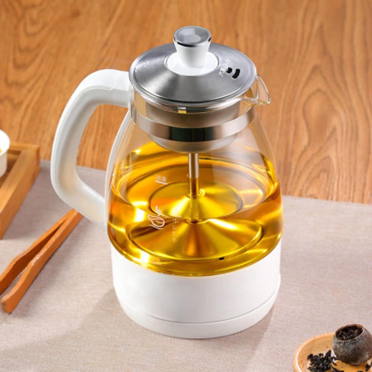 Glazen Waterkoker - Snelkoker Warm Water - Koffie Thee Maken - Automatische Uitschakeling - 1 Liter - Wit