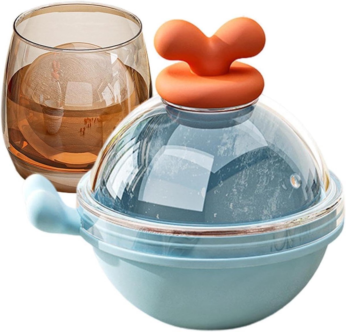 IJsballen Maker - IJskoude Drankjes - Cocktails Koelen - Makkelijk Loskomen - 9x8x8 cm - Blauw